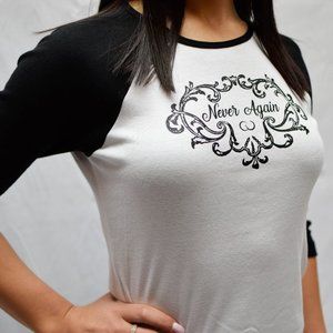 NEW Contrast 3/4 sleeve Baseball Tee